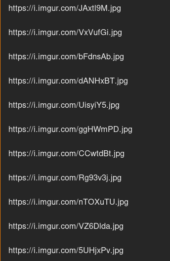 Après la réparation des liens Imgur